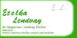 etelka lendvay business card